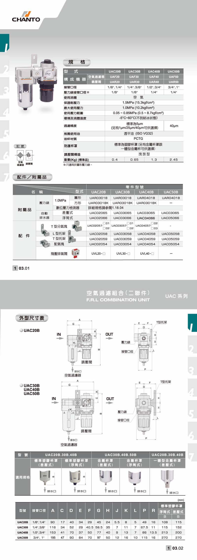 空氣調理組合(過濾器+調壓閥)